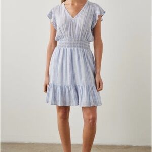 Rails Tara Linen Dress Napoli Blue Size Small